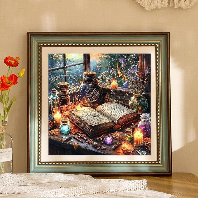 Magic Book Diamond Painting Kits for Adults, Diamond Art Kits, 14x14 in