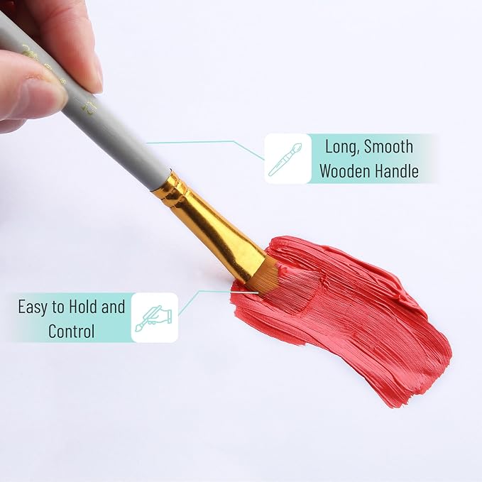 Mr. Pen- Acrylic Paint Brushes Set, 10 Pack, Round & Pointed Tip