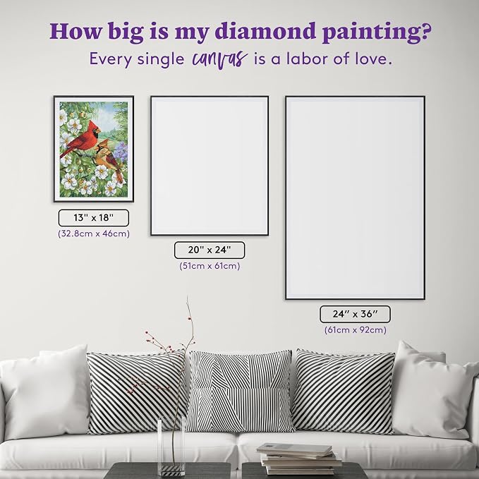 DIAMOND ART CLUB Cardinal Couple Diamond Art Kits for Adults