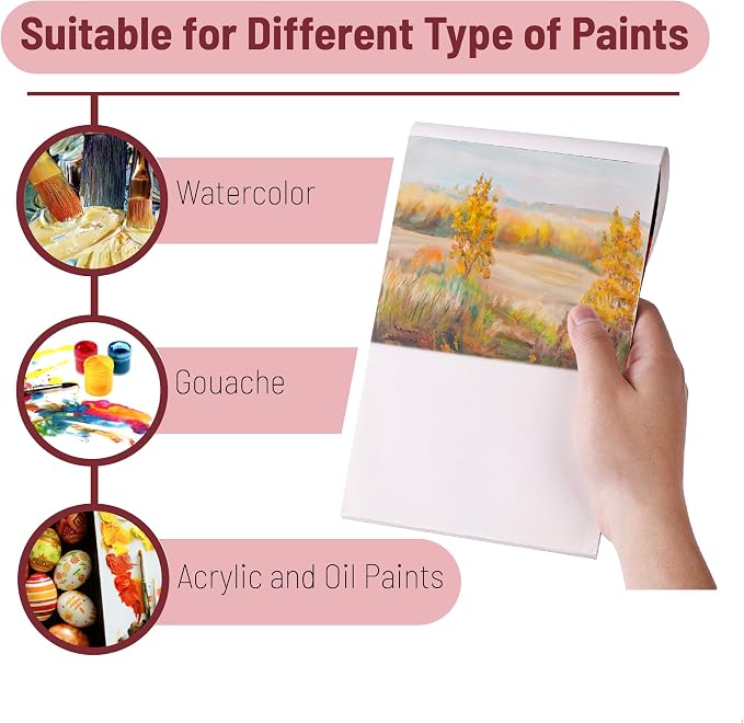 Mr. Pen- Disposable Paint Palette Paper Paint Pad, 6" x 9", 40 Sheets (Pack of 2)