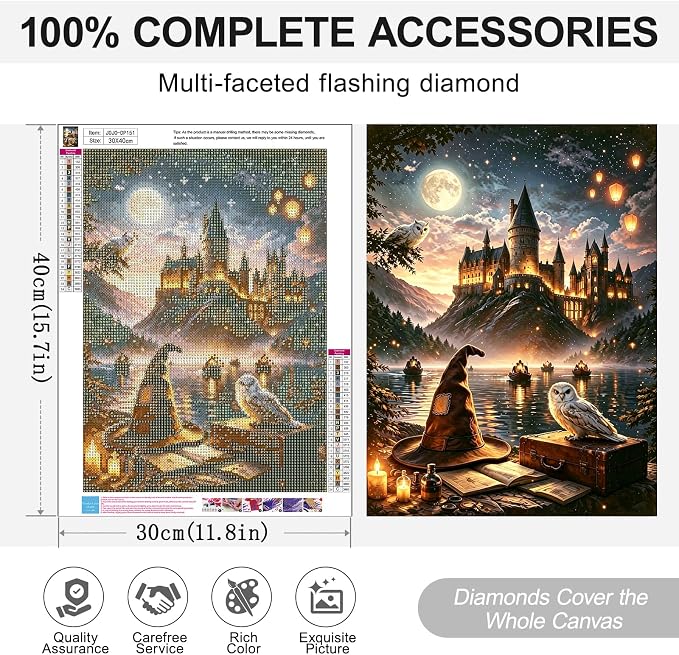 LEZHIJIA Diamond Art Kits for Adults, Diamond Painting Kits for Beginner | 5D DIY Diamond Dots Full Drill Crafts for Gem Art Dot Art for Adults Home Wall Decor for Teens Boys Girls 12x16 inch