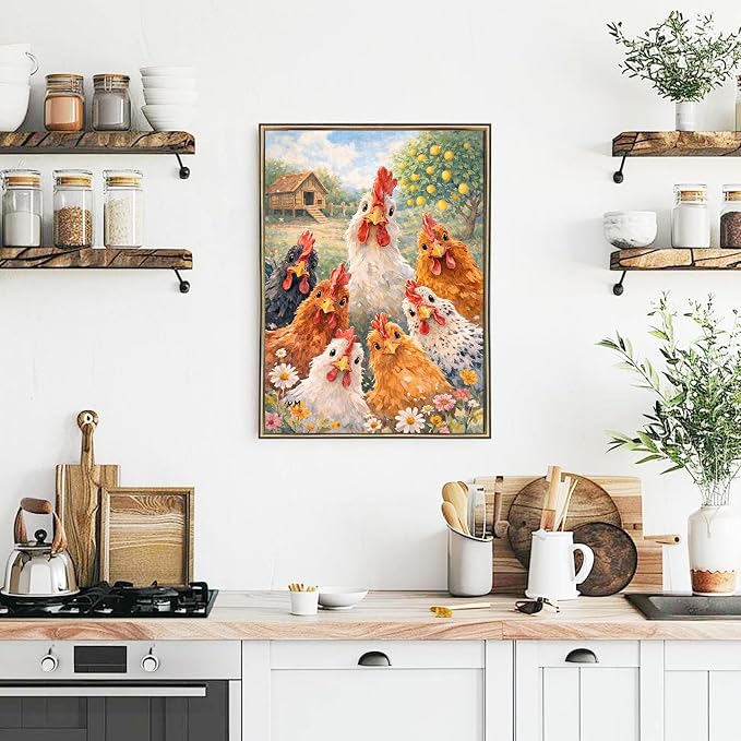 Amaieuin Chicken Diamond Art Kits for Adults Beginners 12x16inch