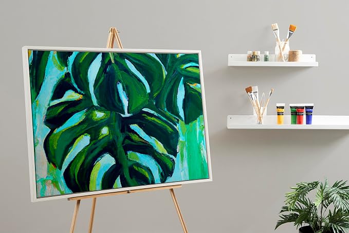 Kate and Laurel Sylvie Blank Framed Canvas Wall Art, 28x38 White, Modern Empty Canvas for Paint-Your-Own Art, Premium Canvas Already Framed