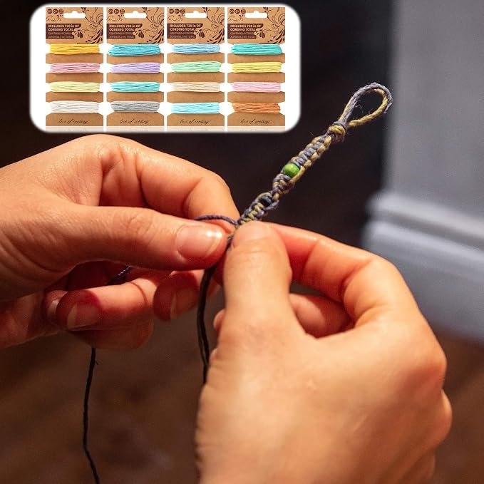 16 Colors Thread Cord for Jewelry Making Hemp Cotton String, Multiple Color