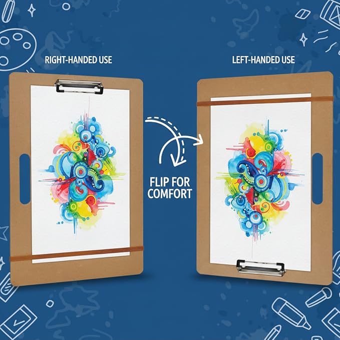 Artlicious Portable Drawing Board with Handle - Sketch Clipboard Artists