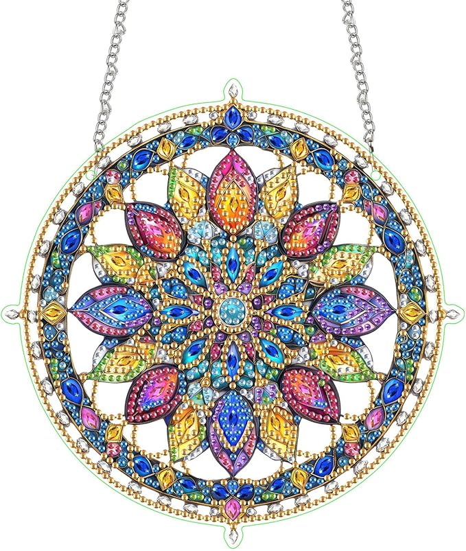 SKRYUIE Flower Hanging Pearl Diamond Art Kits for Adults Suncatcher A29