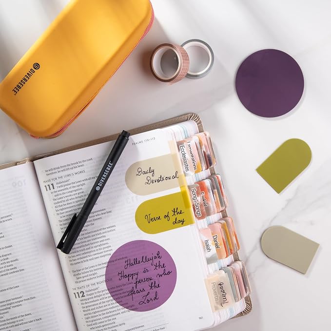 DiverseBee Transparent Sticky Notes Set with Quick Dry Pen (Muse)