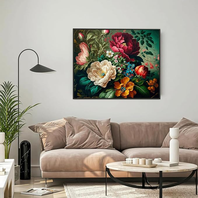 Arttoplus Flower Paint by Numbers Kit for Adults Canvas 16x20 inch | Flower Adult Paint by Number Kits on Canvas for Beginner, Acrylic Oil Painting by Numbers for Home Wall Decor (Without Frame)