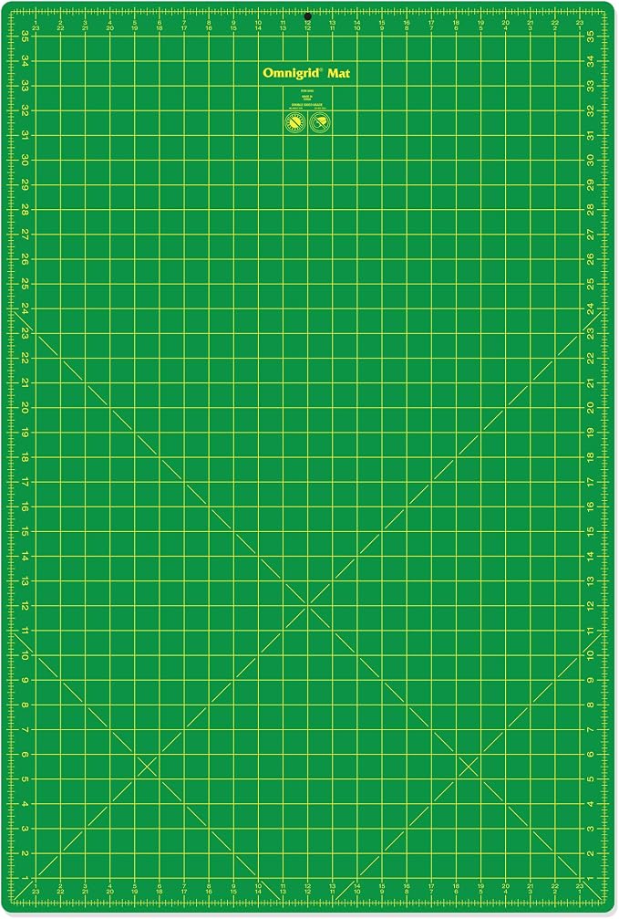 Omnigrid Self-Healing Cutting Mat - 24'' x 36'' Inch Precision Fabric Cutting Mat with Durable Surface for Quilting, Sewing & Crafts