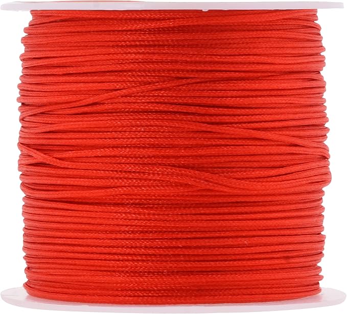 Mandala Crafts 1mm 10 Assorted Rattail Nylon Satin Cord for Jewelry Making