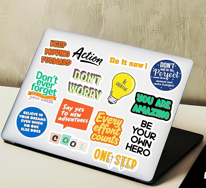 300PCS Motivational Positive Stickers for Water Bottles Laptop Scrapbook Journal, Waterproof Vinyl Inspirational Affirmation Stickers for Teens Adults Students Teacher Classroom Vision Board Supplies