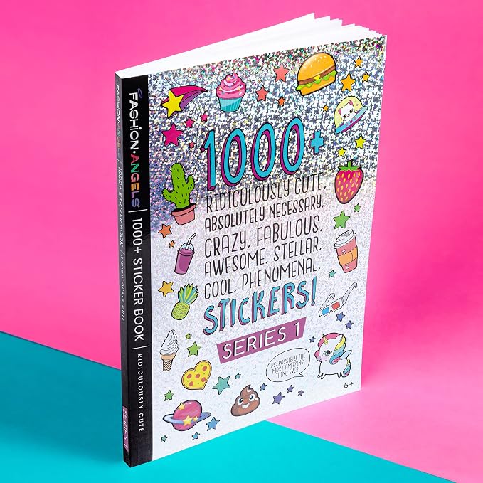 Fashion Angels 1000+ Ridiculously Cute Stickers | 40-Page Sticker Book, Fun Craft for Scrapbooks, Planners, Gifts & Rewards, For Kids Ages 6+
