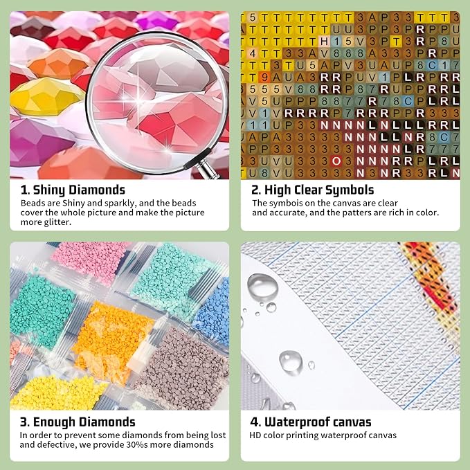 Forest Book Diamond Painting Kits for Adults, Diamond Art Kits, 14x14 in