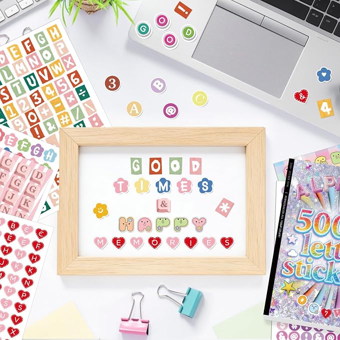 Letter Stickers, 5000 PCS+ Alphabet Sticker Book, Scrapbooking Stickers