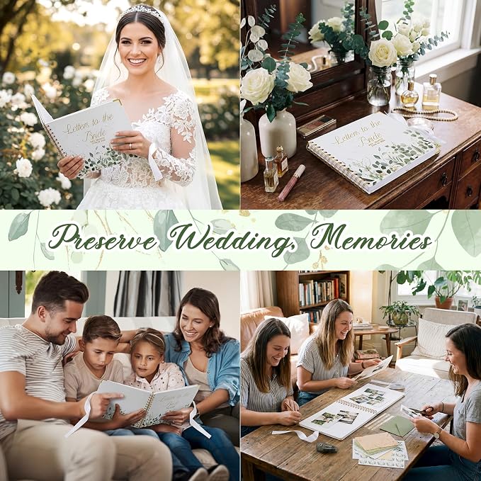 Letters to Bride Scrapbook,10.5 X 8.25 Inch,Eucalyptus,Green