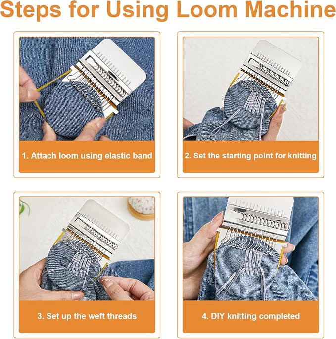Jexine Speedweve Mini Darning Loom 14 Hooks Darning Egg for Socks Kit