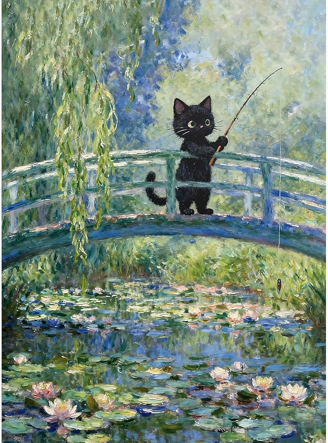 Black Cat Diamond Art Kits for Adults Cute Diamond Painting Kit Beginner