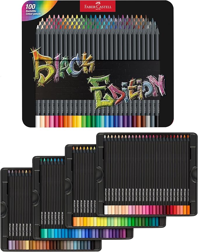 Faber-Castell Black Edition Colored Pencils, 1 Count (Pack of 100)