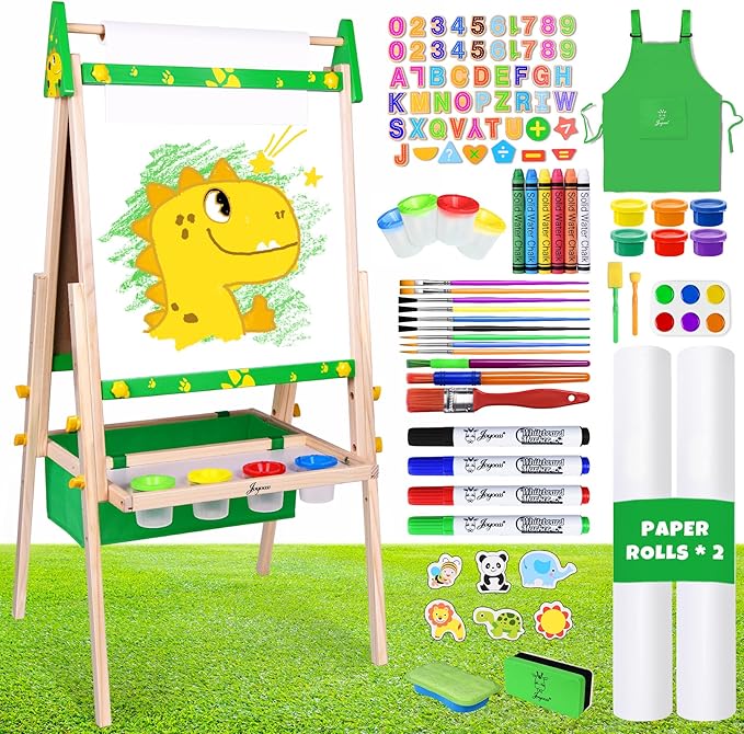 Joyooss Art Easel for Kids Easel for Toddler with Paper roll Green
