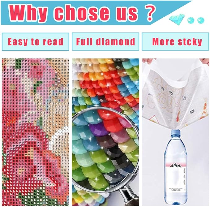 Ausanrl Flowers Diamond Painting Kits for Adults-Diamond Art Kits for Adults Beginner,5D Diamond Painting Flowers,Gem Art Kits for Gift Home Decor 12x16inch