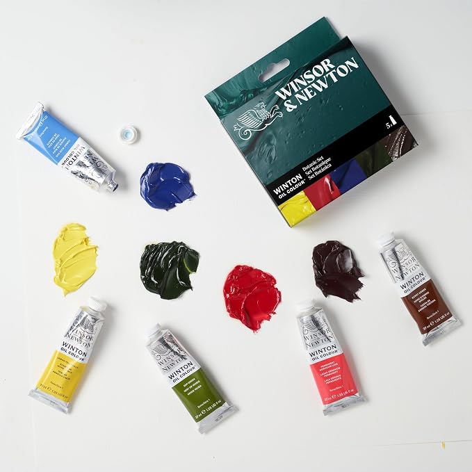 Winsor & Newton Winton Oil Color Paint Set, Botanicals, 5 x 37ml Tubes | Artist pigments, Durable, Lightfast, Permanent, Uniform Consistency, Great Pigment Load