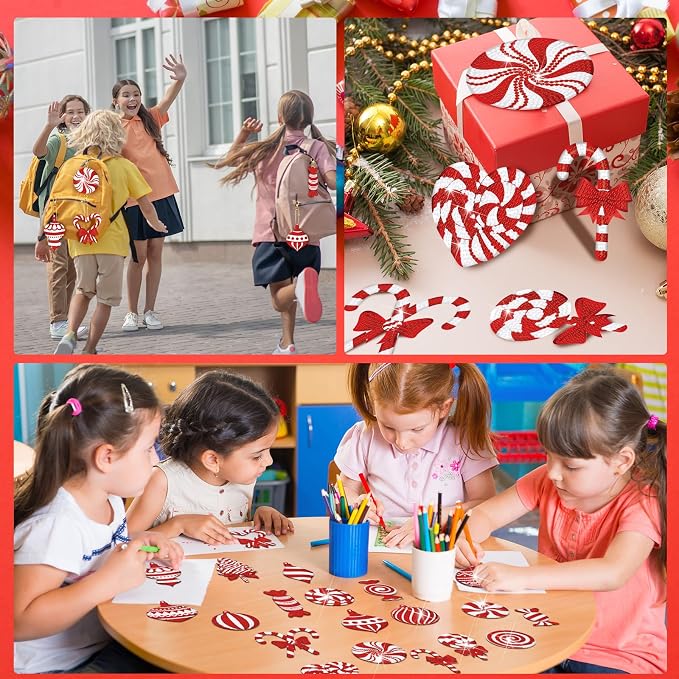 Tondiamo 20 Pcs Christmas Diamond Painting Keychains, Xmas Ornaments