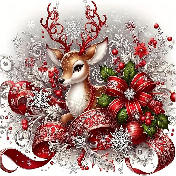 Lophomie Christmas Diamond Art Kits for Adults, 5D Diamond Painting Kits