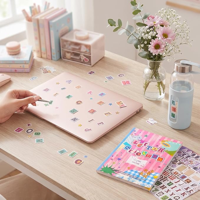 1000+ Pcs Alphabet Collage Sticker Book, Retro Letter & Collage Note Frame Decor Stickers for Junk Journal, Scrapbooking Supplies, Ideal DIY Decorative Gift for Women Teen Girls