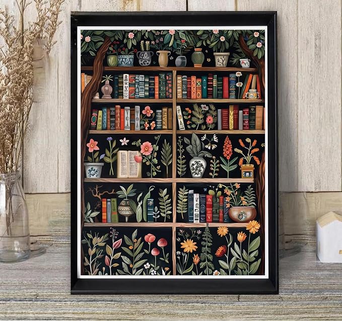 Bookshelf Diamond Art Kits for Adults12 x 16inch