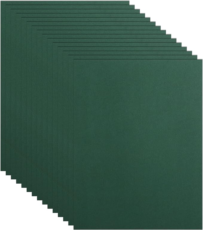 Guakicae 100 Sheets Dark Green Cardstock 8.5 x 11 Scrapbooking Paper 75lb