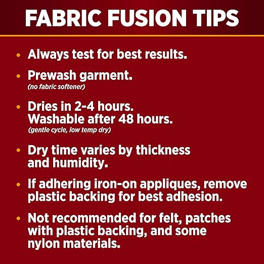 Aleene's Fabric Fusion Glue .66 oz 3-Pack, Permanent and Washable Adhesive, Dries Flexible, Strong Bond on Fabrics, Clothing, Denim, Polyester, Cotton, Flannel Materials