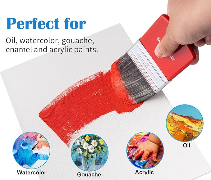 Falling in Art 3 Inch Filbert Paddle Paint Brush | Scale Brush, Blending Paint Brush for Oil and Acrylic Paints