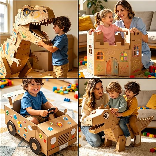 Safe Power Cardboard Cutter for Kids - Include Cutting Tools