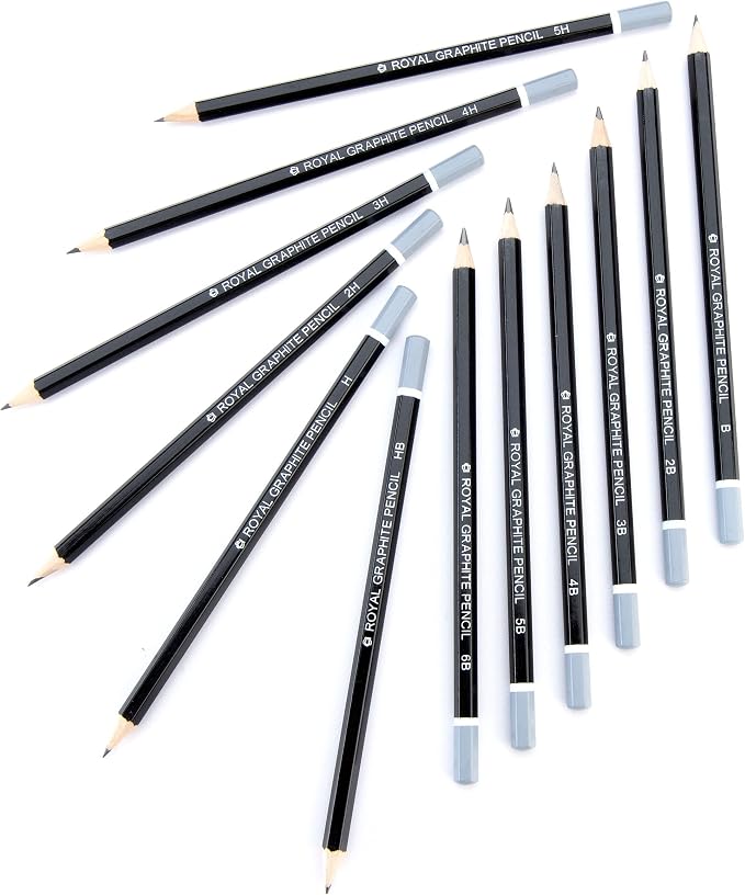 Royal & Langnickel SPEN-12 Essentials Sketching Pencil Set, 12-Piece (Pack of 3)