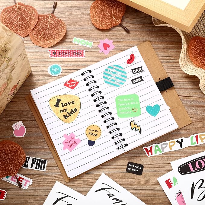 Chinco 30 Sheet Family Friend Theme Scrapbooking Sticker Decals