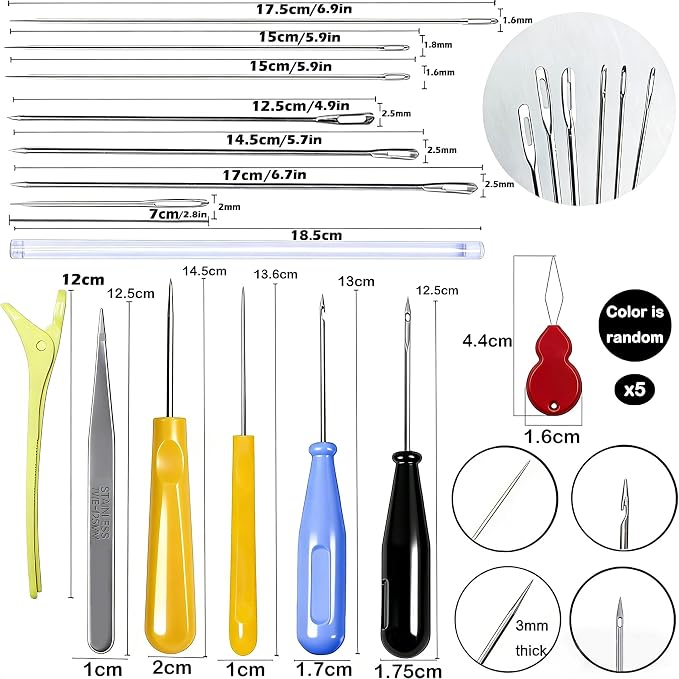18PCS Candle Punch Tool Professional Candle Wick Needle for Silicone Molds and Candles,Hook Punch Needle Wick for Molds,Candle Making Supplies for Beginner