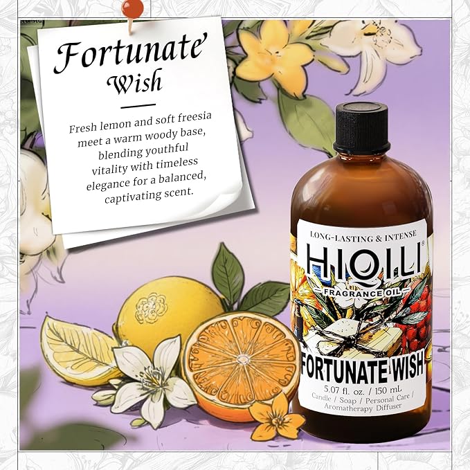 HIQILI Fortunate Wish Fragrance Oil for Diffuser, DIY & Aromatherapy