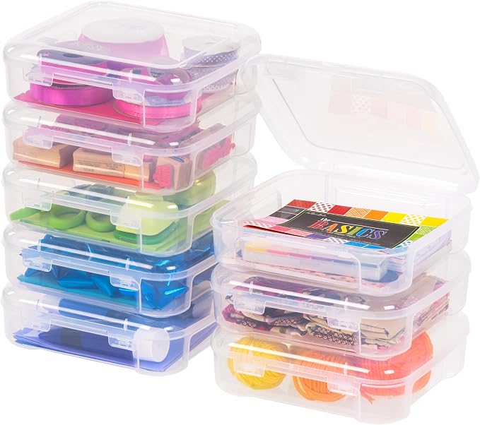 IRIS USA Scrapbook Case |Made in USA| Fits 6"x6" - Thick (8-Pack) - Clear