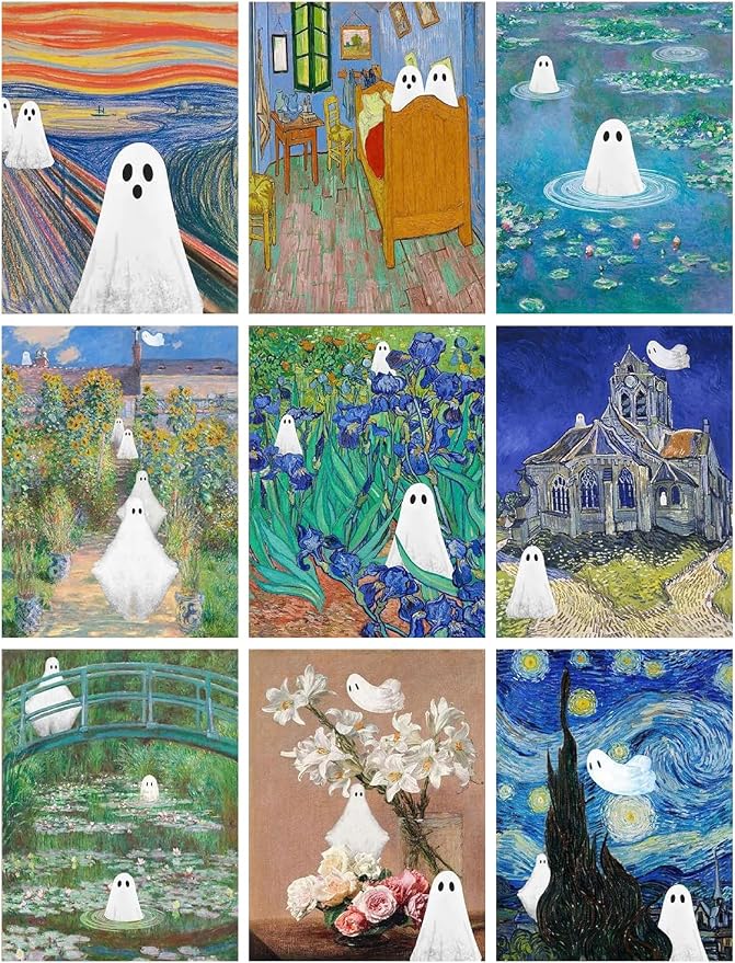 9 Pack Ghost Diamond Art Kits for Adults Cute Diamond Painting Kit Beginner