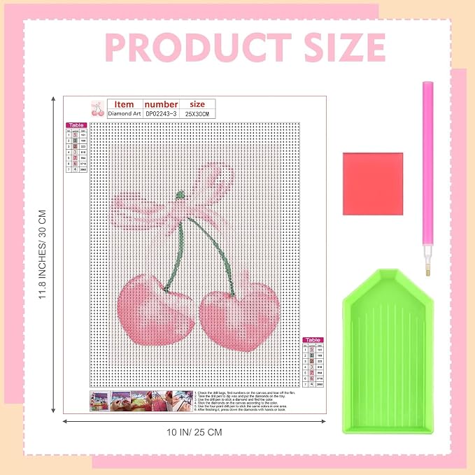 Diamond Art Kits for Adults,4 Pack pink Diamond Painting Kits 10 x 11.8in