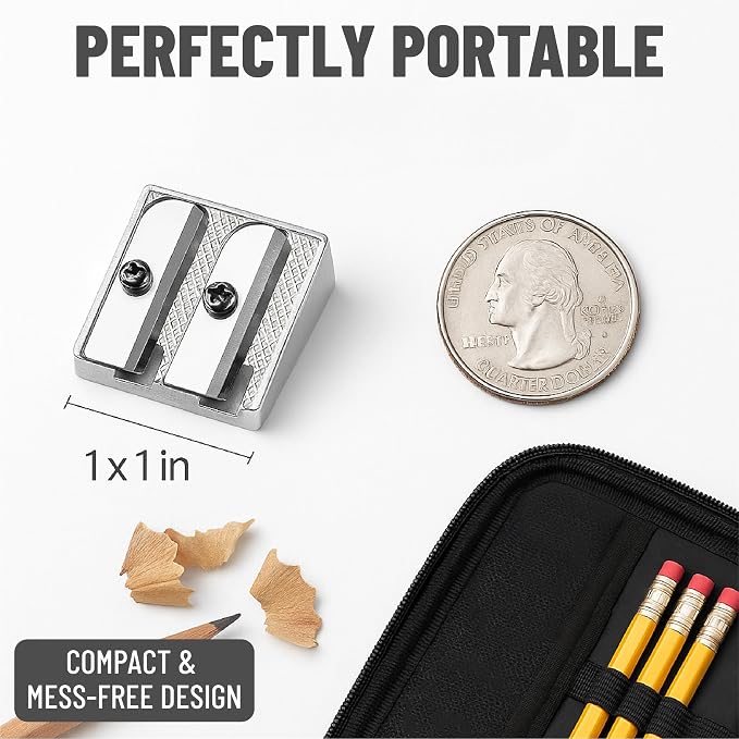 Mr. Pen- Handheld Metal Pencil Sharpener, 8 Pack