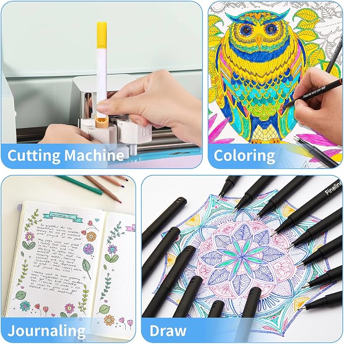 All-in-One Crafting Accessories Starter Kit — Cutting Machine Tools & Supplies Bundle with Weeding Tools, Permanent Adhesive Vinyl, Glitter HTV, Cutting Mats, Transfer Tape, Marker Pens & Stencils