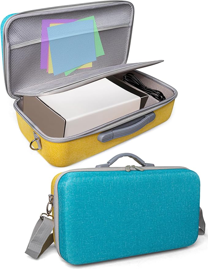 Hard Carrying Case for Liene PixCut S1 Color Photo Sticker Printer & Cutting Machine All-in-One Sticker Maker for DIY Crafts, PixCut S1 Storage Bag with Adjustable Divider