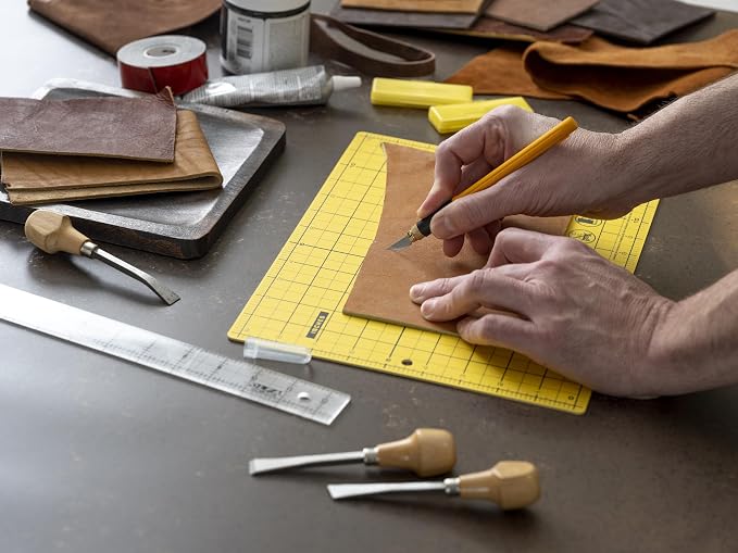 OLFA 9x12" Double-Sided Self-Healing Cutting Mat (CM-9X12-01/YEL) - 2mm