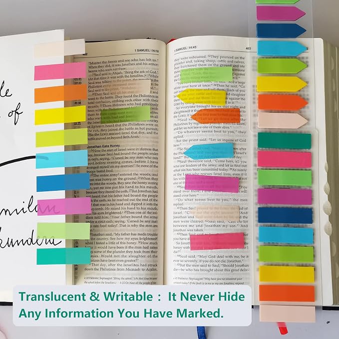 ELII 2400Pcs Sticky Tabs for Annotating Books,Morandi Book Tabs