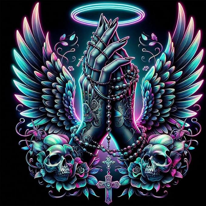 ijbnhd Angel Hand Diamond Art Kit for Adults, 14x14 Inch