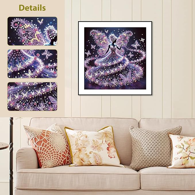Woman Diamond Art Kits for Adults Special Shape Diamond Painting