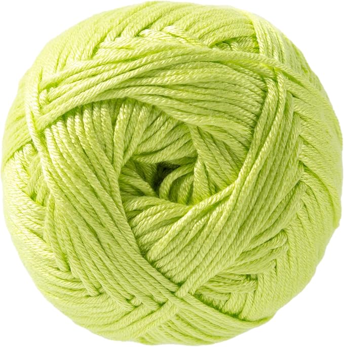 Loops & Threads Silky Soft Yarn - Yarn for Knitting, Crochet, Weaving, and Arts & Crafts - Green, Bamboo, 3.5 oz