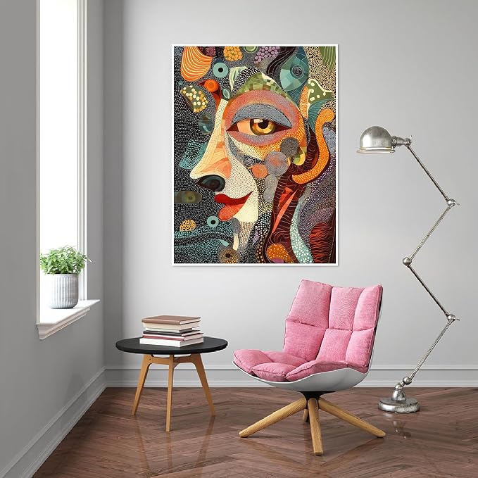 Diamond Art Kits for Adults,Abstract Face Diamond Painting Kits 12X16 Inch