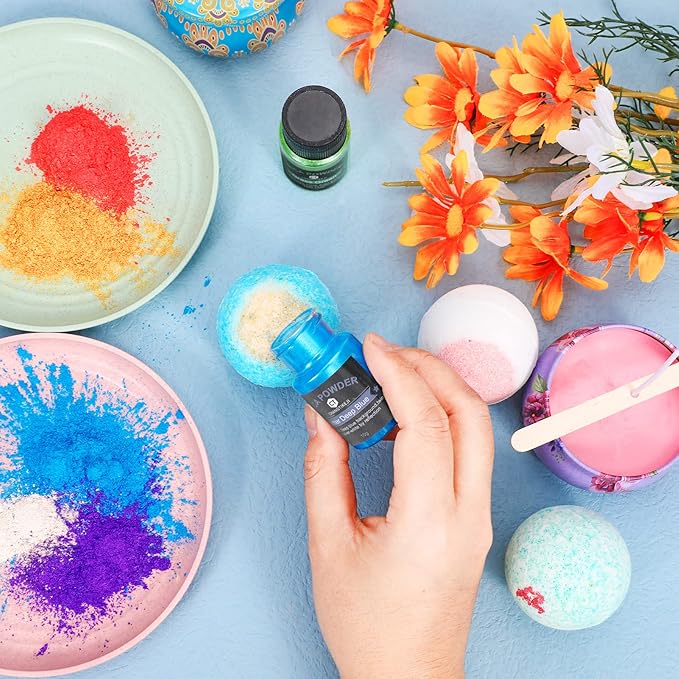 CHANGTIKEJI Mica Powder, 100 Colors - 10g/Bottle of Natural Pigment Powder